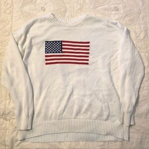 Stella Tweed American Flag Oversized  Sweater Ralph Lauren Look Inspired